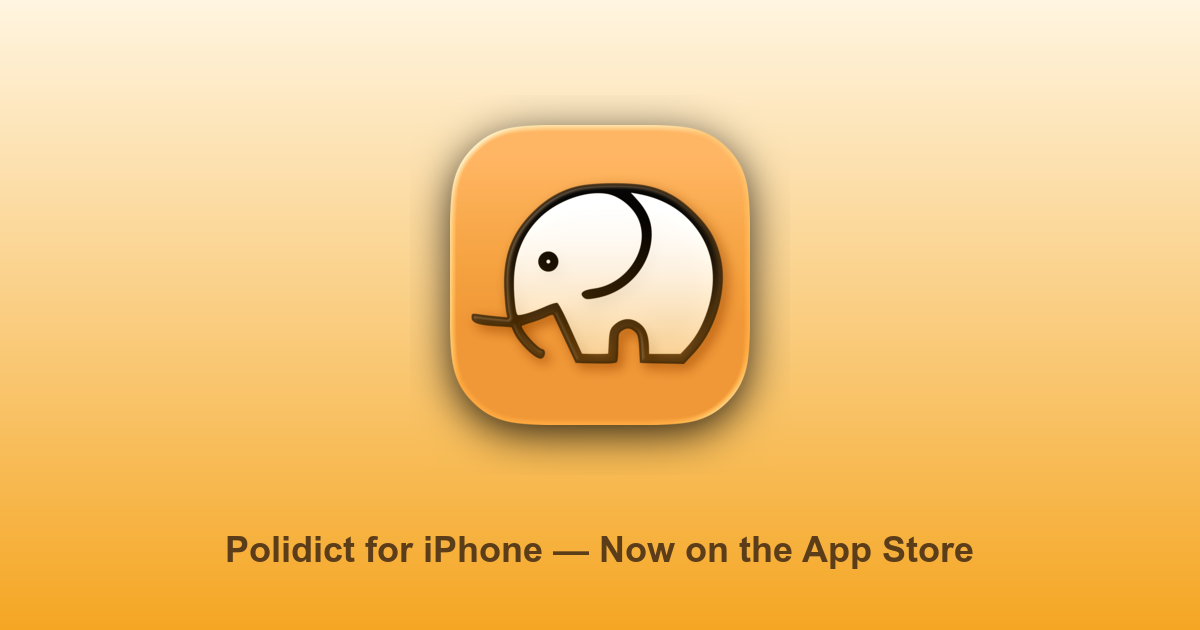 Polidict for iPhone is now on the App Store